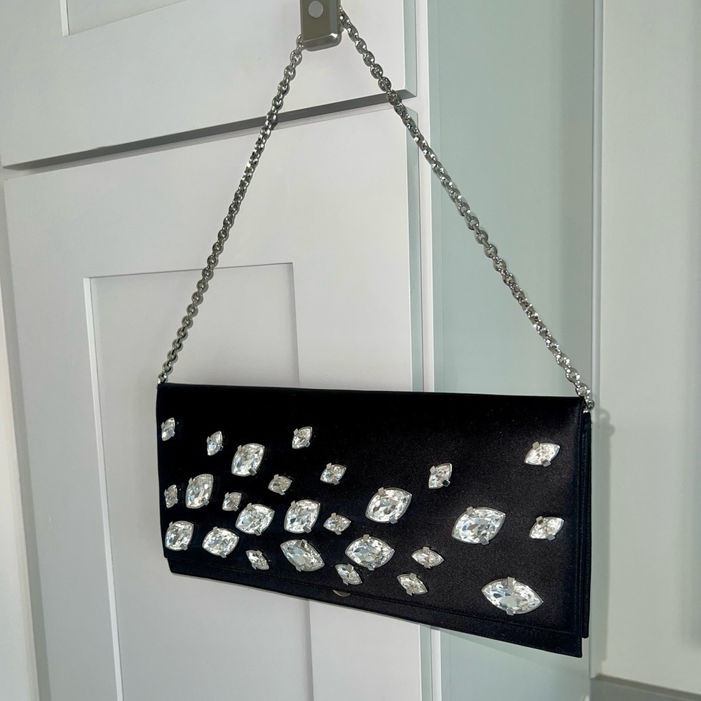 JUDITH LIEBER fabulous black purse with crystals-GREAT CONDITION